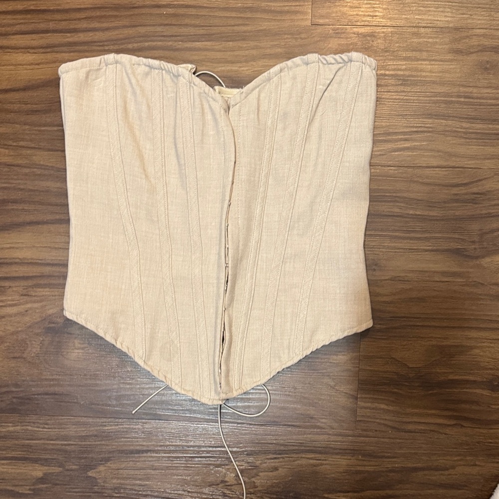 PrettyLittleThing Cream Corset Top